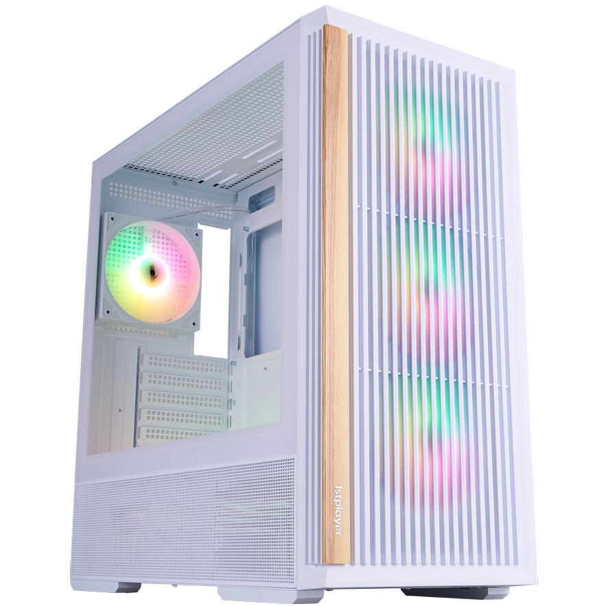 Корпус 1stPlayer WD7 White (WD7-WH-4FA7-W-2FA7R-W), без БП, ATX