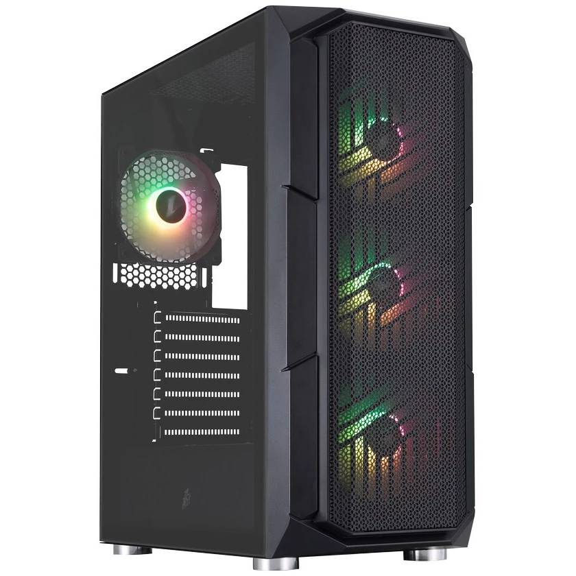 Корпус 1stPlayer FIREBASE XF XF-BK-4F7, без БП, ATX