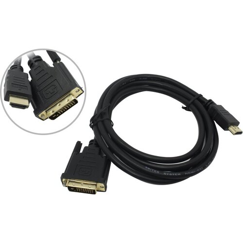 Кабель HDMI (19M) - DVI-D (25M), 2м, 5bites APC-080-020, черный