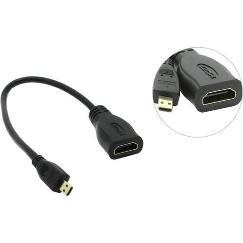 Кабель адаптер microHDMI (M) - HDMI (F) 5bites BC-HDM2AF