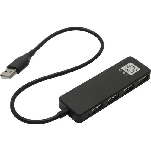 Разветвитель USB2.0 5bites HB24-209BK, черный