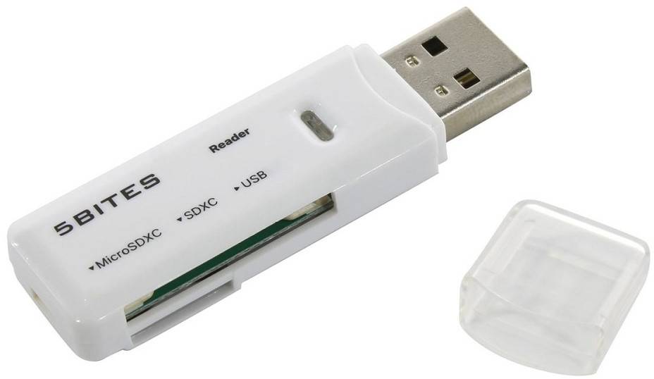 Картридер 5bites RE3-200WH, белый