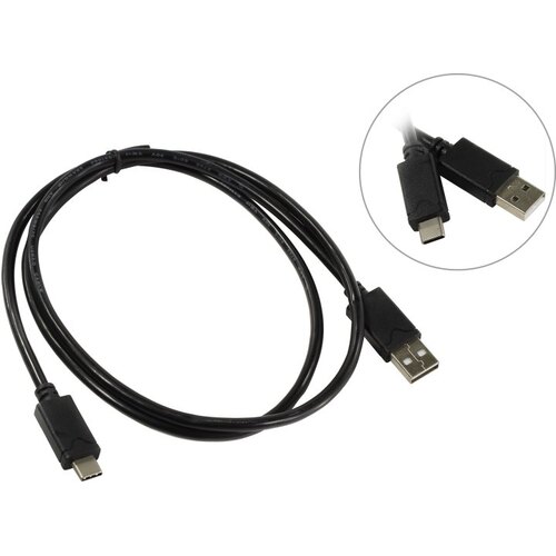 Кабель USB2.0 (M) - USB2.0 Type-C (M), 1м, 5bites TC201-10, черный