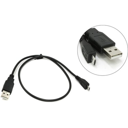 Кабель USB2.0 (M) - microUSB2.0 (M), 0.5м, 5bites UC5002-005, черный