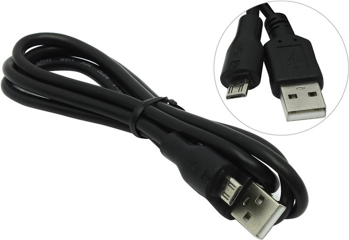 Кабель USB2.0 (M) - microUSB2.0 (M), 1м, 5bites UC5002-010, черный