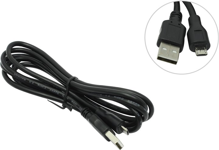 Кабель USB2.0 (M) - microUSB2.0 (M), 1.8м, 5bites UC5002-018, черный