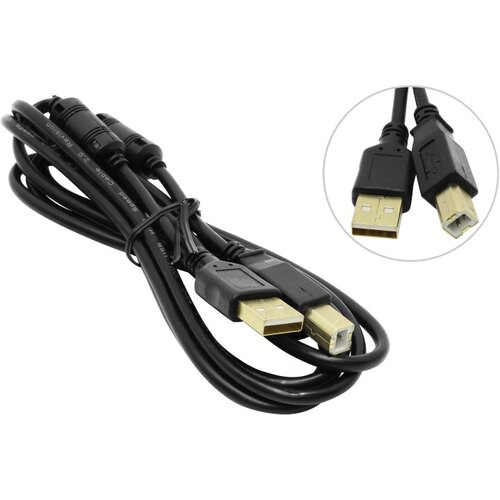 Кабель USB2.0 (AM) - USB2.0 (BM), 1.8м, 5bites UC5010-018A, черный