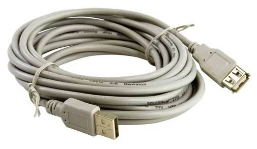 Кабель удлинитель USB2.0 (M) - USB2.0 (F), 3м, 5bites UC5011-030C, серый
