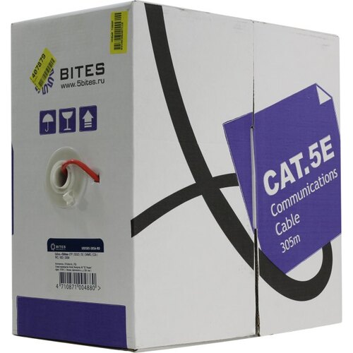 UTP кабель бухта 305м cat.5e 5bites US5505-305A-RD, красный | Iven