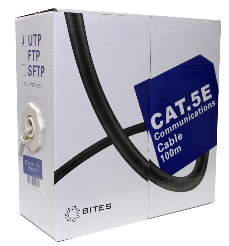 UTP кабель бухта 100м cat.5e 5bites UT5725-100A, серый