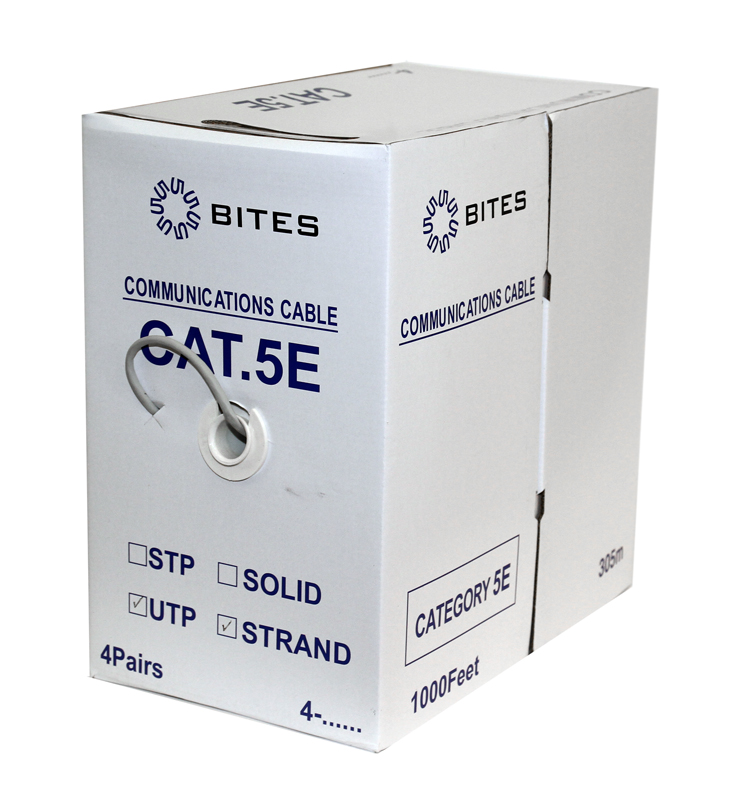 UTP кабель бухта 305м cat.5e 5bites UT5725-305A, серый