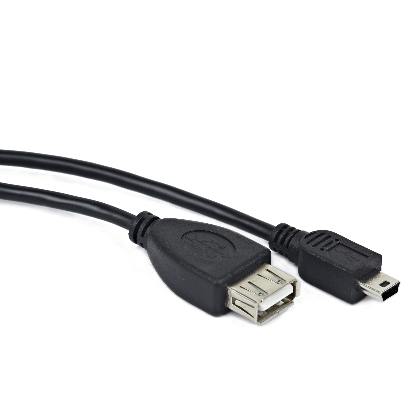 Кабель miniUSB2.0 (M) - USB2.0 (F), OTG, 0.15м, Gembird/Cablexpert A-OTG-AFBM-002, черный