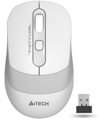 Мышь A4Tech Fstyler FG10S, белый/серый