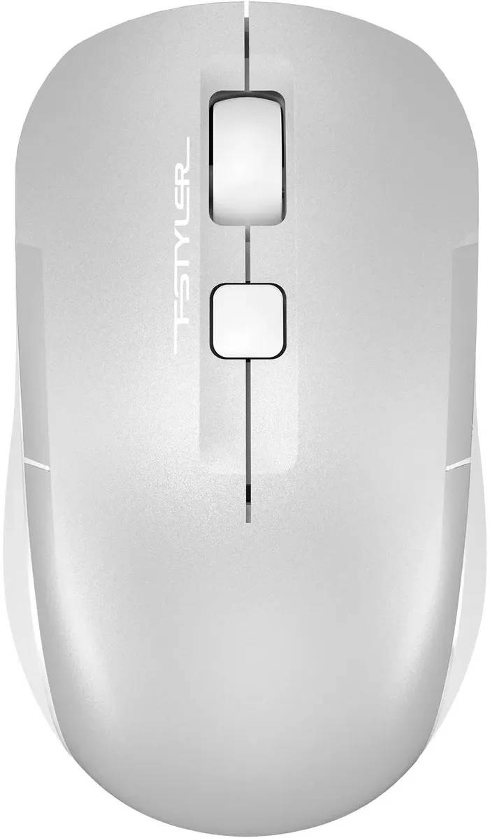 Мышь A4Tech Fstyler FB26CS Air2, белый-серебристый