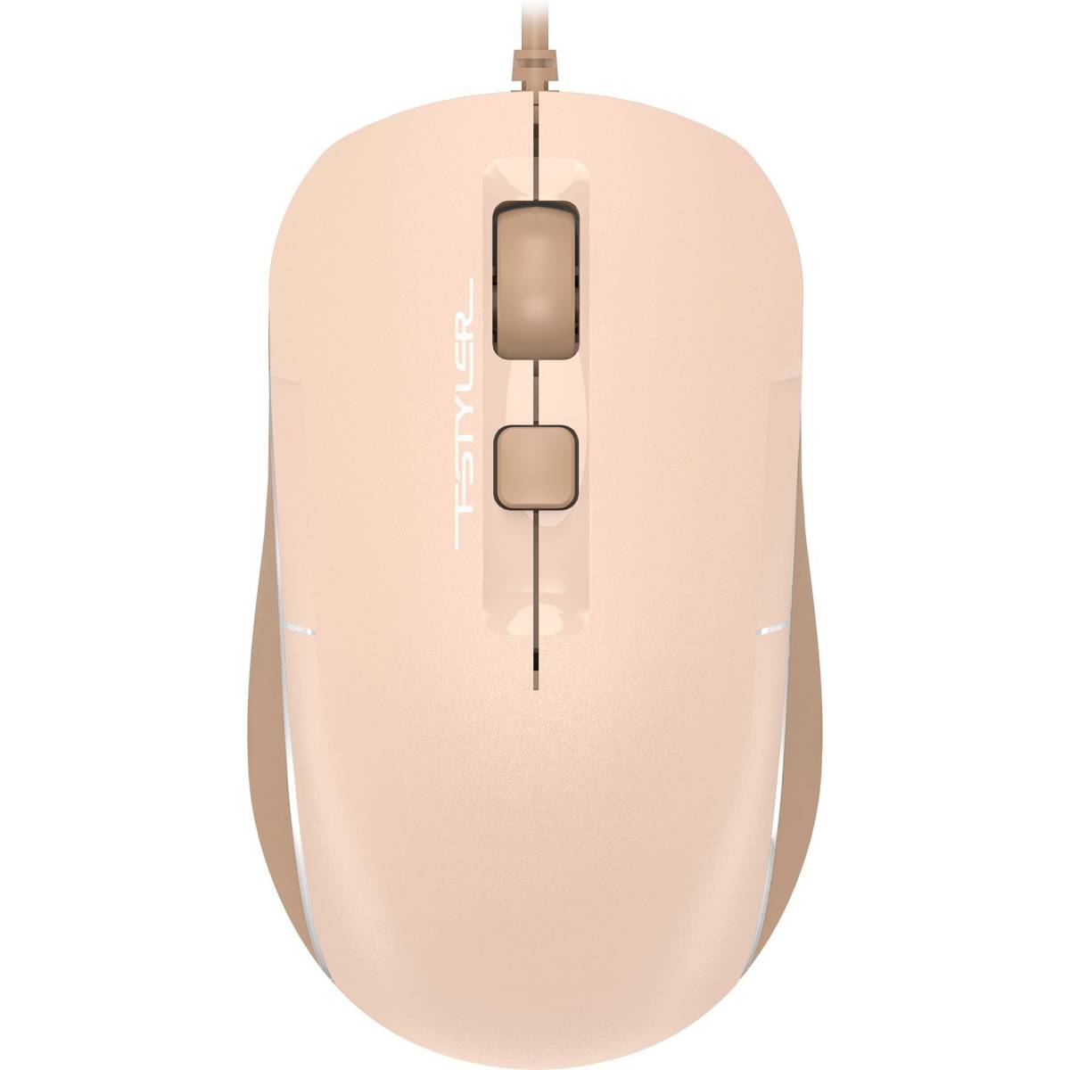 Мышь A4Tech FStyler FM26, бежевый/коричневый