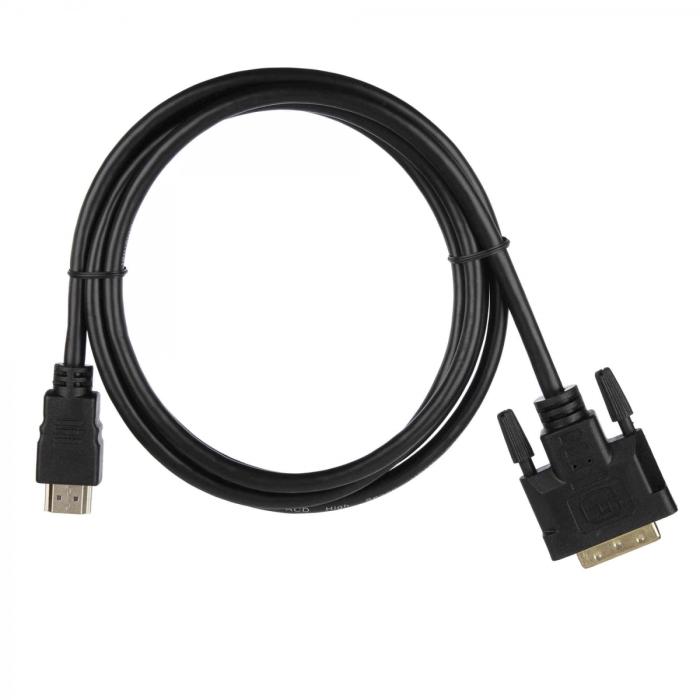 Кабель HDMI (19M) - DVI-D (25M), 1.8м, ACD ACD-DHDM1-18B, черный