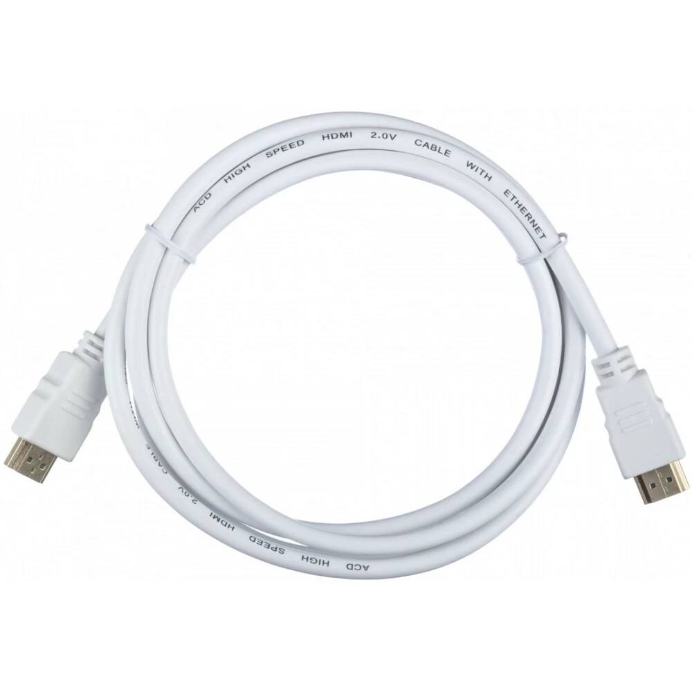 Кабель HDMI (19M) - HDMI (19M), 1.8м, ACD ACD-DHHM2-18W, белый