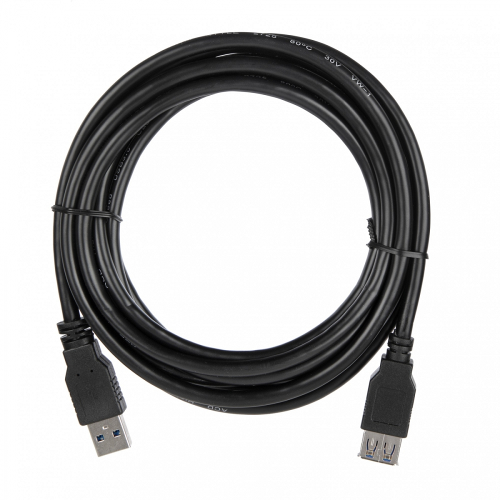 Кабель удлинитель USB3.0 (M) - USB3.0 (F), 3м, ACD ACD-U3AAF-30L, черный