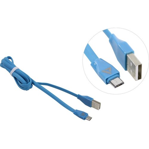 Кабель USB2.0 (M) - microUSB2.0 (M), 1м, ACD ACD-U920-M1L, синий