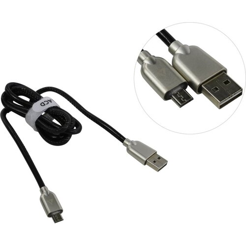 Кабель USB2.0 (M) - microUSB2.0 (M), 1м, ACD ACD-U926-M1B, черный