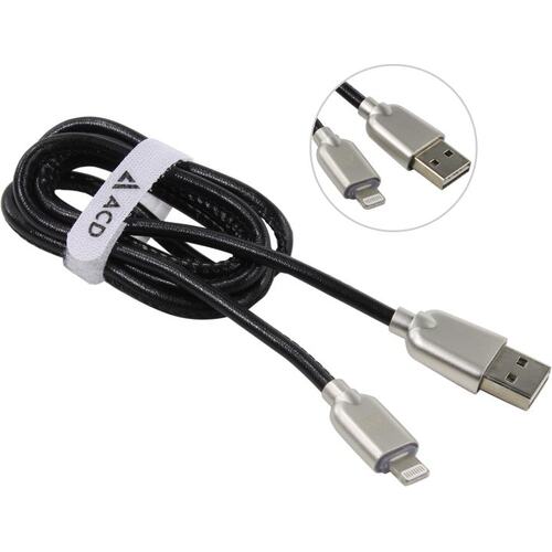 Кабель Lightning (M) - USB2.0 (M), 1м, ACD ACD-U926-P5B, черный