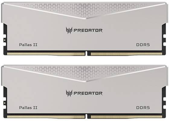 Оперативная память 64Gb Acer Predator Pallas II Silver BL.9BWWR.377, DDR V, PC-51200, 6400MHz, kit 2x32Gb