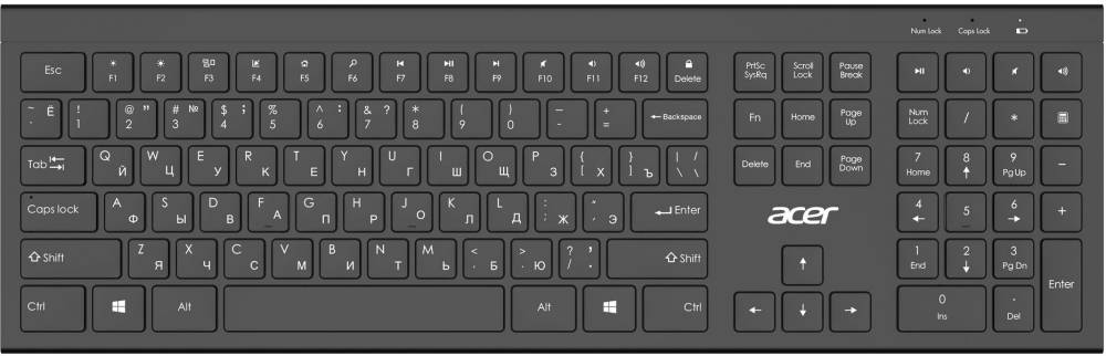 Клавиатура Acer OKR300 (ZL.KBDEE.014), черный