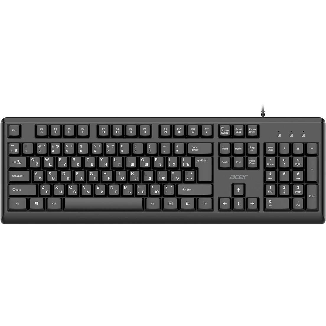 Клавиатура Acer OKW501 ZL.KBDEE.01U, USB, черный