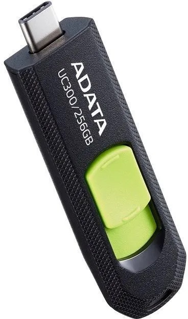 256Gb AData UC300 ACHO-UC300-256G-RBK/GN, USB3.2 Type-C, Black/Green