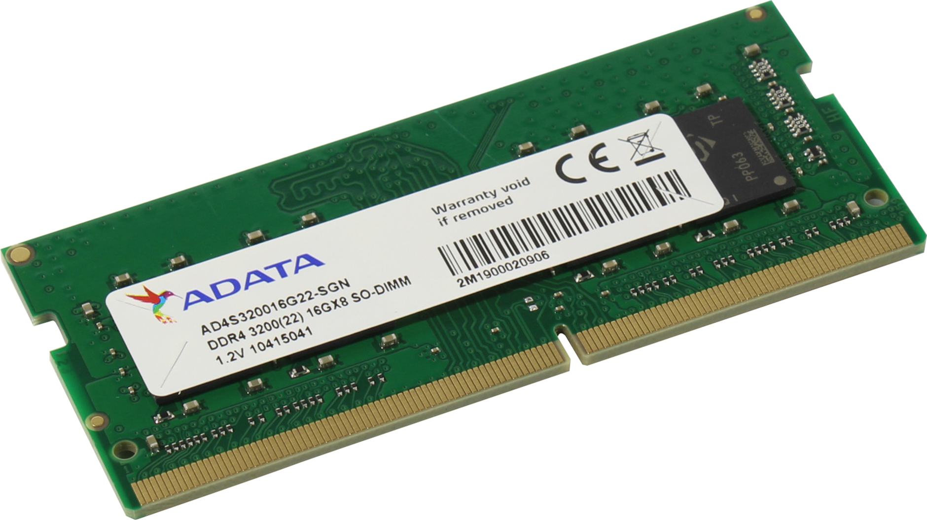 Оперативная память для ноутбука 16Gb AData Premier AD4S320016G22-SGN, SODIMM DDR IV, PC-25600, 3200MHz