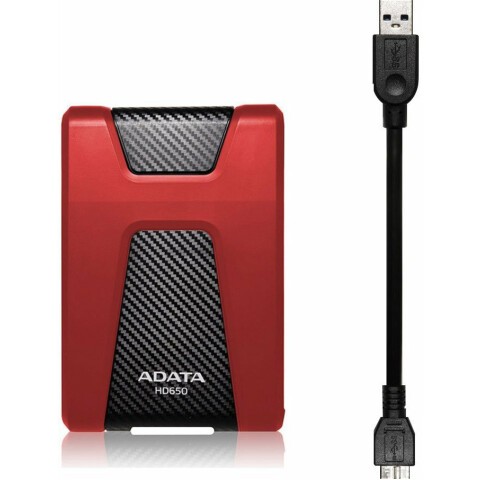 Внешний HDD 2Tb AData HD650 AHD650-2TU31-CRD, USB3.1, Red