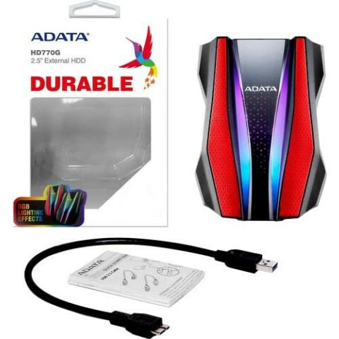Внешний HDD 1Tb AData HD770G AHD770G-1TU32G1-CRD, USB3.2, Red