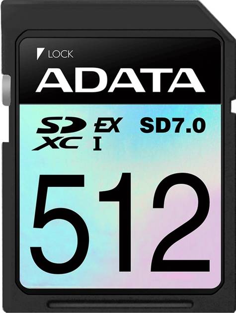 Карта памяти 512Gb AData ASD512GEX3L1-C, SD, SDXC Class 10, UHS-I U3
