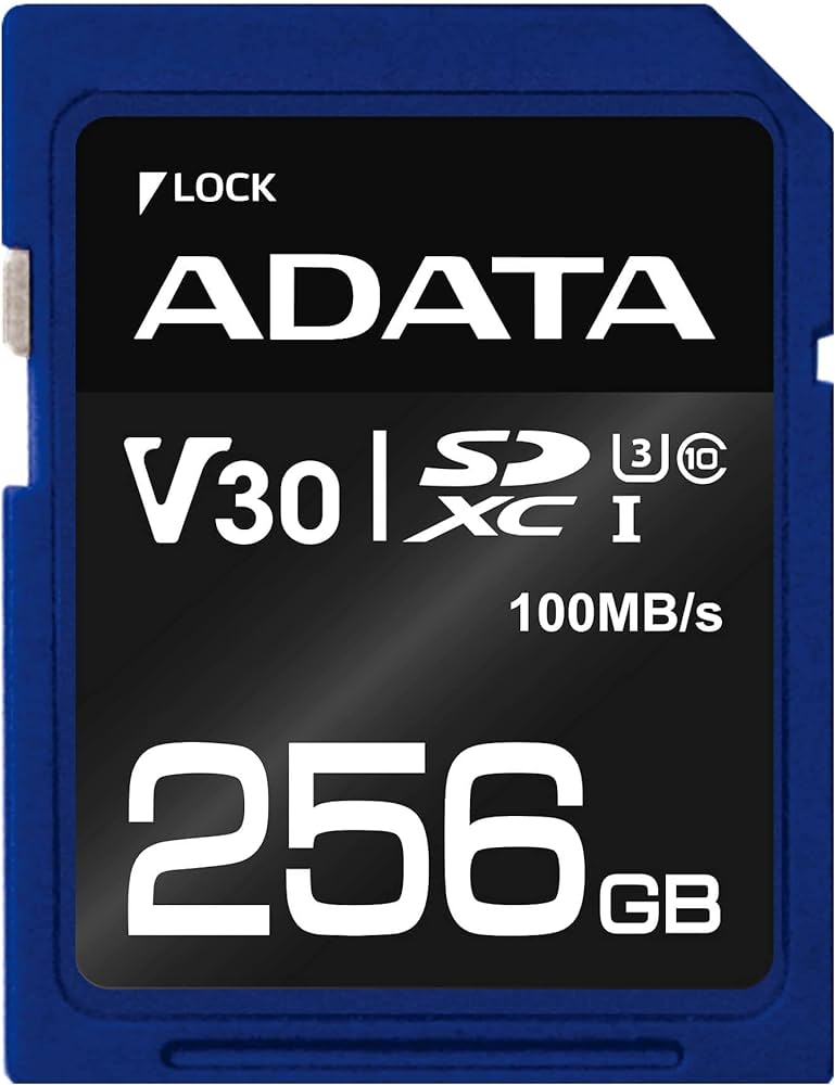 Карта памяти 256Gb AData Premier Pro ASDX256GUI3V30S-R, SD, SDXC Class 10, UHS-I U3