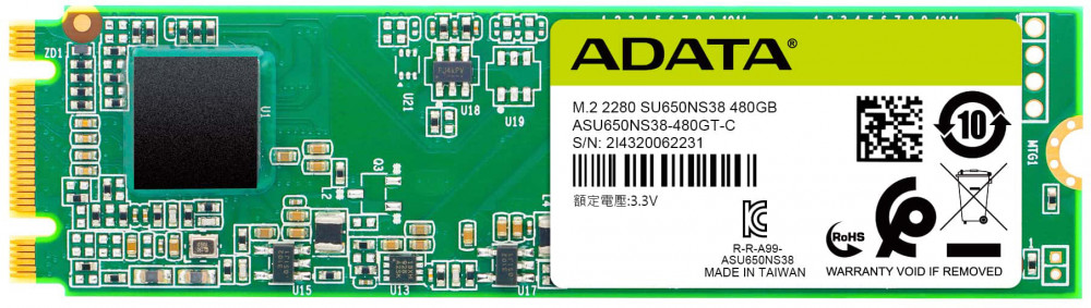 480Gb SSD AData Ultimate SU650 ASU650NS38-480GT-C, (550/510), SATA M.2