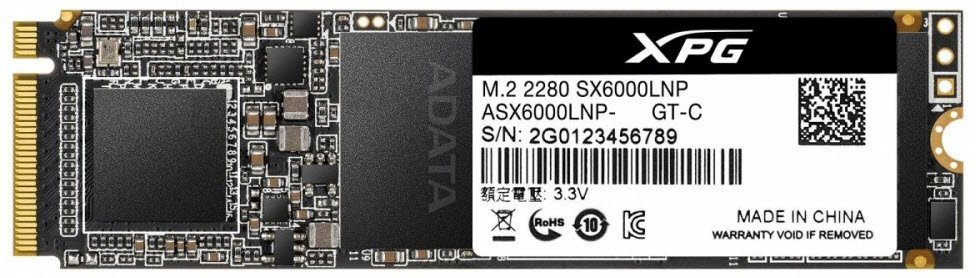 128Gb SSD AData XPG SX6000 Lite ASX6000LNP-128GT-C, (1800/600), NVMe M.2