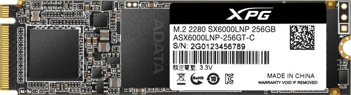 256Gb SSD AData XPG SX6000 Lite ASX6000LNP-256GT-C, (1800/900), NVMe M.2