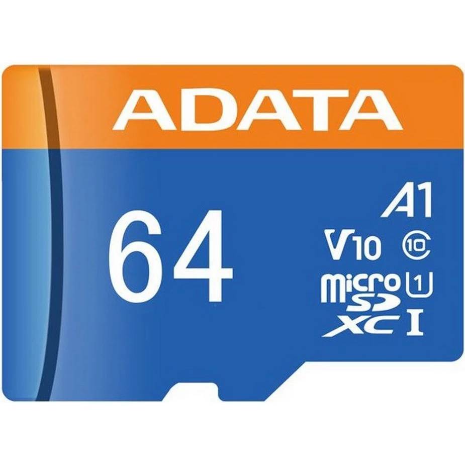 Карта памяти 64Gb AData Premier AUSDX64GUICL10A1-B, SD Micro, SDXC Class 10, UHS-I U1