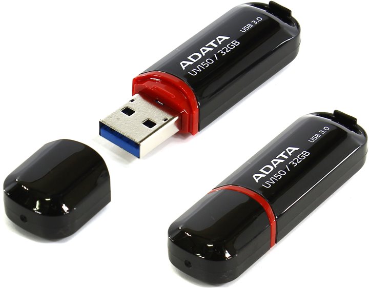 32Gb AData UV150 AUV150-32G-RBK, USB3.0, Black