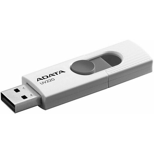 32Gb AData UV220 AUV220-32G-RWHGY, USB2.0, White/Grey