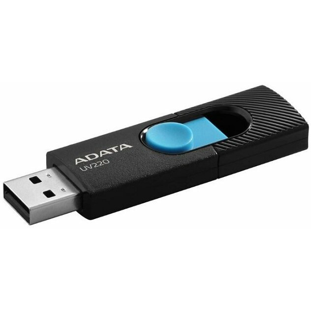 64Gb AData UV220 AUV220-64G-RBKBL, USB2.0, Black/Blue