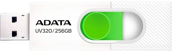 256Gb AData UV320 AUV320-256G-RWHGN, USB3.2, White/Green
