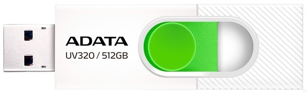 512Gb AData UV320 AUV320-512G-RWHGN, USB3.2, White/Green