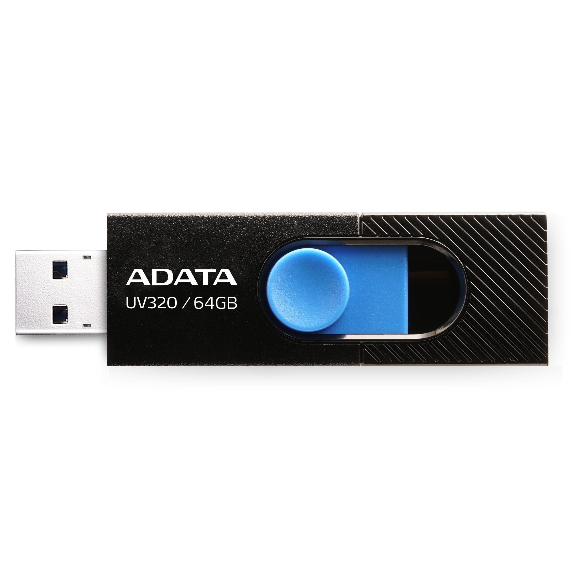 64Gb AData UV320 AUV320-64G-RBKBL, USB3.2, Black/Blue