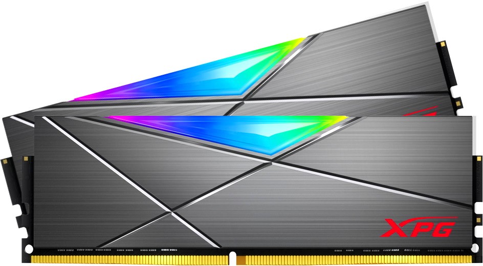Оперативная память 32Gb AData XPG Spectrix D50 RGB Grey AX4U320016G16A-DT50, DDR IV, PC-25600, 3200MHz, kit 2x16Gb