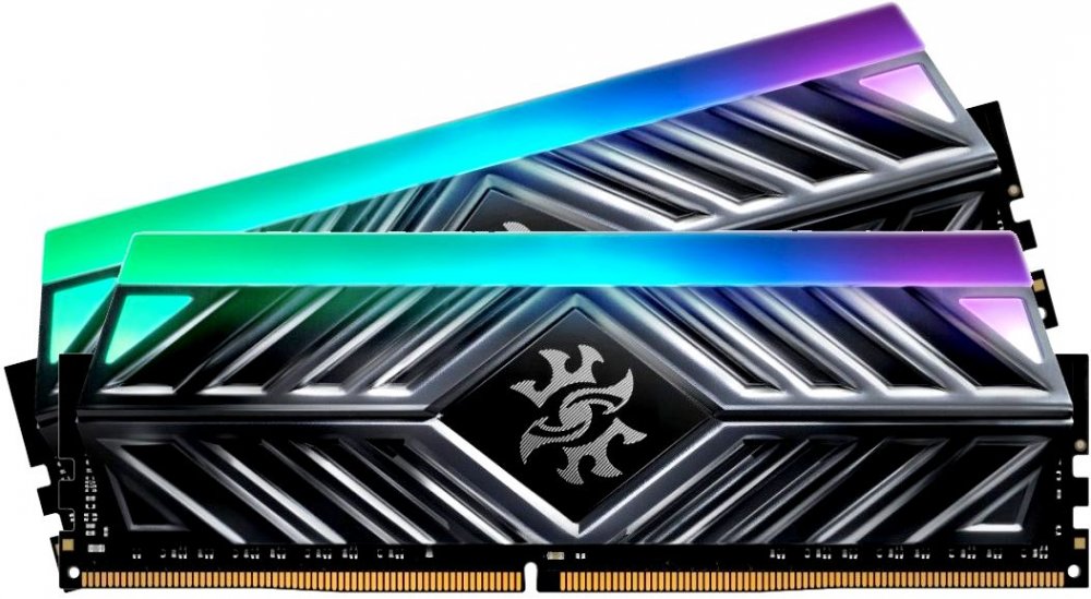 Оперативная память 16Gb AData XPG Spectrix D41 RGB Grey AX4U32008G16A-DT41, DDR IV, PC-25600, 3200MHz, kit 2x8Gb