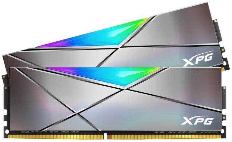 Оперативная память 16Gb AData XPG Spectrix D50 Xtreme Gunmetal RGB Grey AX4U48008G19K-DGM50X, DDR IV, PC-38400, 4800MHz, kit 2x8Gb