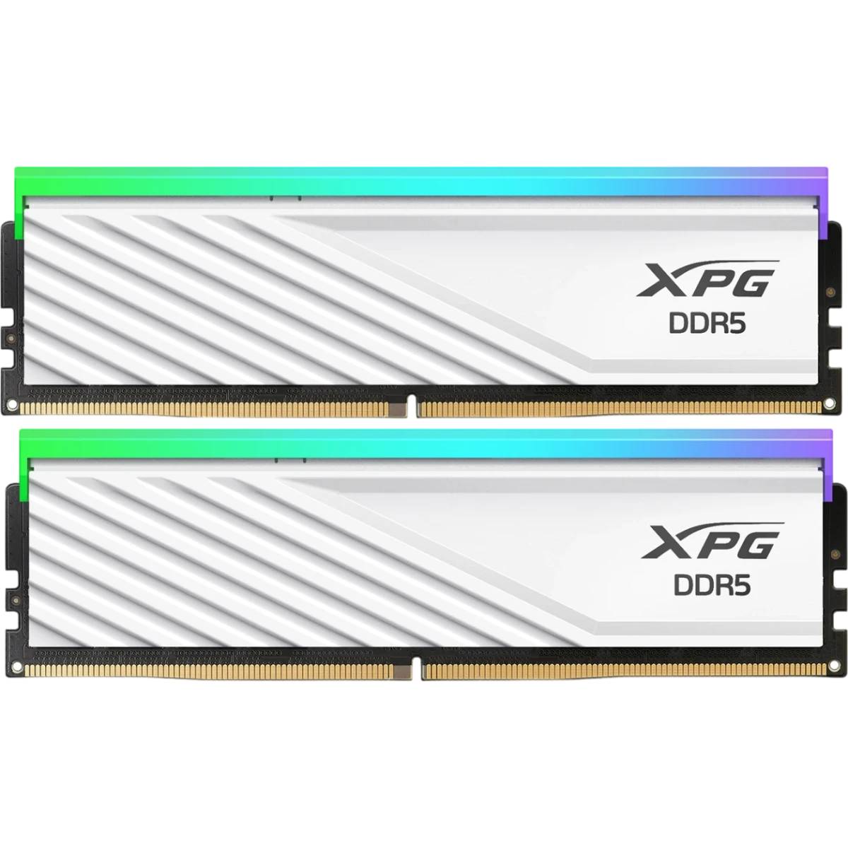 Оперативная память 32Gb AData XPG Lancer Blade White RGB AX5U6000C3616G-DTLABRWH, DDR V, PC-48000, 6000MHz, kit 2x16Gb