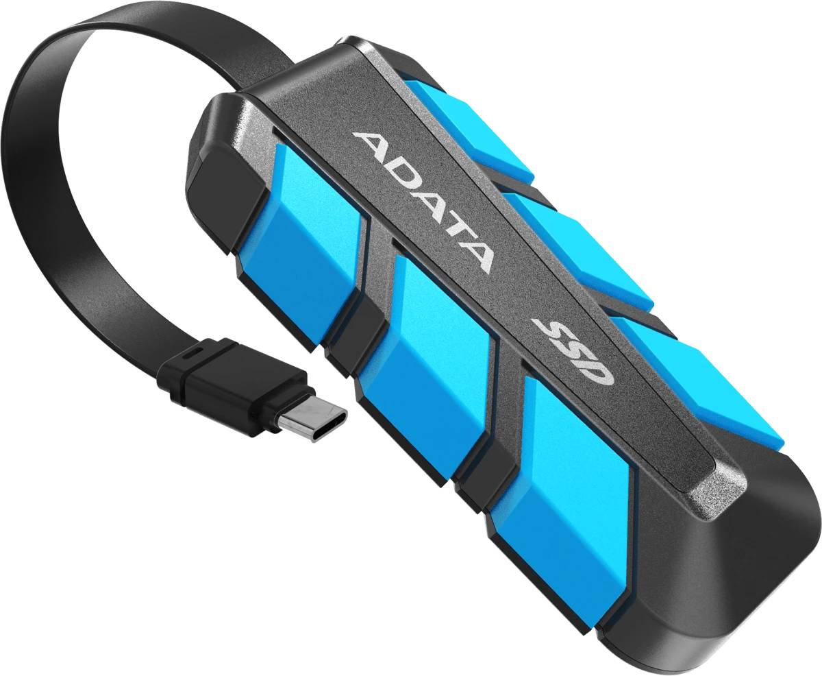 Внешний SSD 1Tb AData SC740 SC740-1000G-CBU, USB Type-C, Blue