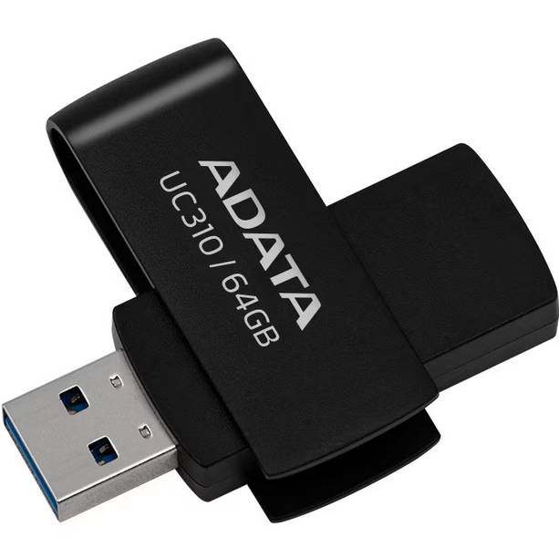 64Gb AData UC310 UC310-64G-RBK, USB3.2, Black
